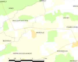 Mapa obce Mogeville