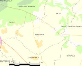 Mapa obce Remauville