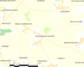 Poziția localității Noyelles-en-Chaussée