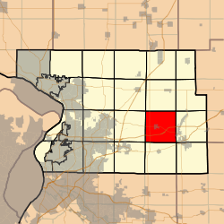 Marine Township, Madison County, Illinois.svg'yi vurgulayan harita