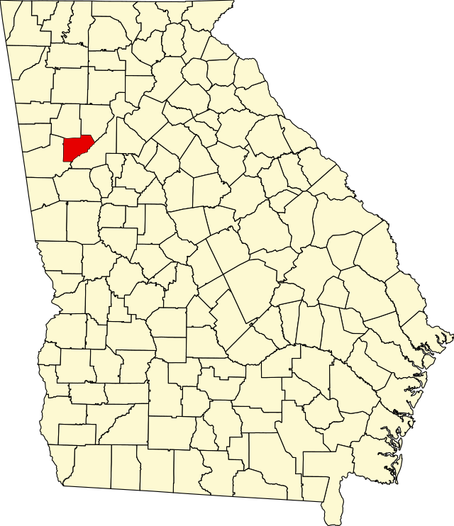 Map of Georgia highlighting Douglas County