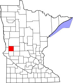 map of Minnesota highlighting Grant County