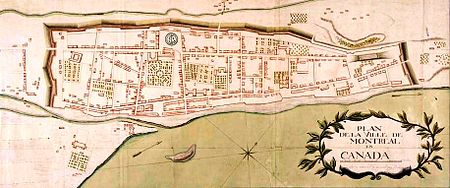 Map of Montreal 1749