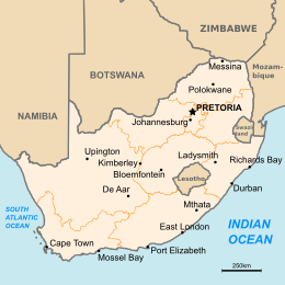 Sudafrica - Mappa