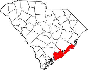 Map of South Carolina highlighting Charleston County.svg