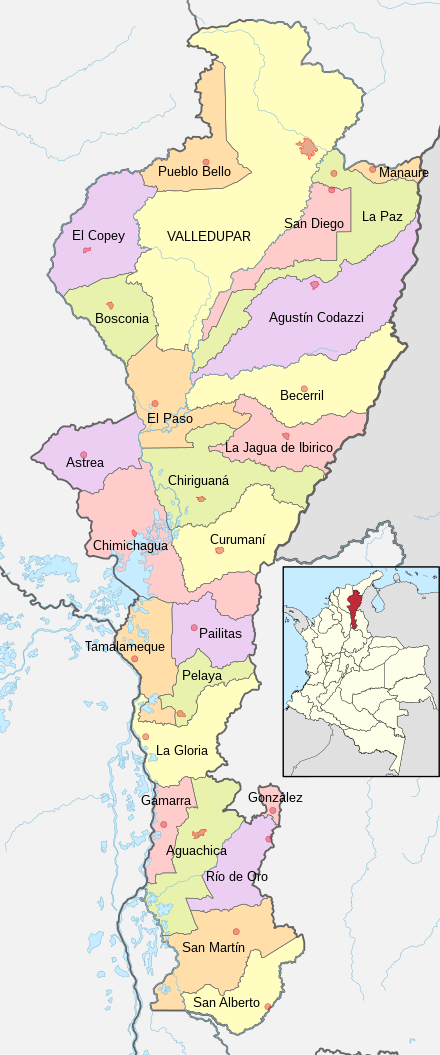 Municipalities of Cesar.