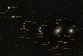 Markarian's Chain Même image avec annotations