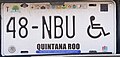 License plate from Quintana Roo state, Mexico (disabled)