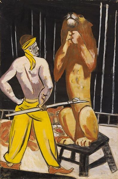 File:Max Beckmann, Loewenbaendiger, 1930.jpg