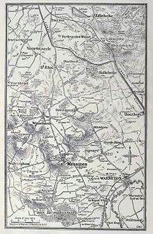 First areas to be held by the division. (Mt Sorrel just S.E. of Zillebeke.) Messines, 1917.jpg