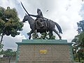 Model of Meitei king Meidingu Nara Singh, the ruler of Kangleipak (Manipur Kingdom), installed in front of the Western Gate