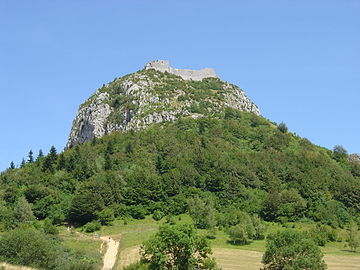 Some castles like Château de Montségur (France) were built on high ground. This made them very visible and difficult to attack.