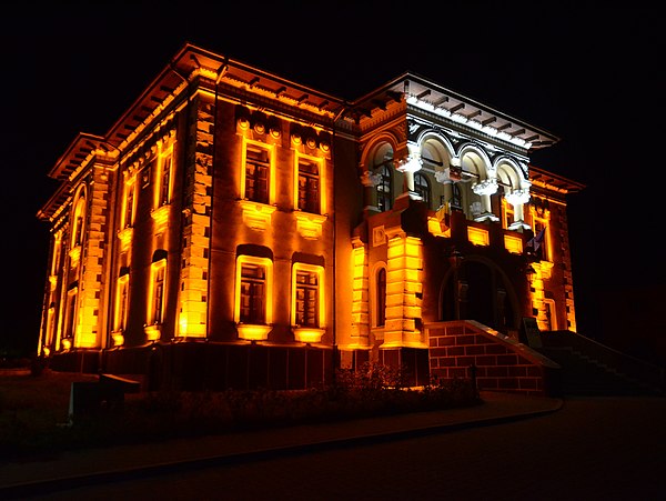 Ion Irimescu Art Museum at night