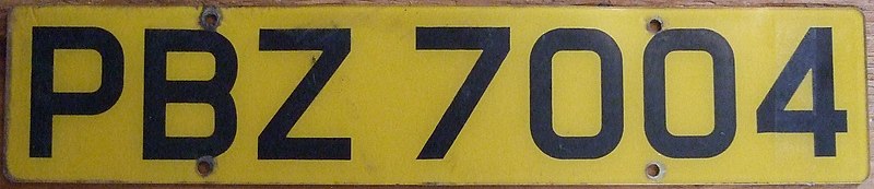 File:NORTHERN IRELAND, BELFAST 2000's -YELLOW REAR USE VEHICLE LICENSE PLATE - Flickr - woody1778a.jpg