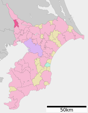 Nagareyama in Chiba Prefecture Ja.svg