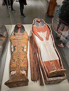 Coffin and mummy board of Sennedjem displayed in the National Museum of Egyptian Civilization National Museum of Egyptian Civilization 2022 40.jpg