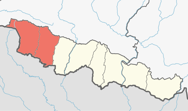 File:Nepal Province No. 2 Bara (right) and Parsa (left) districts map.svg