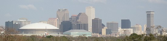 Skyline of the Central Business District of New Orleans New Orleans Skyline from Uptown.jpg