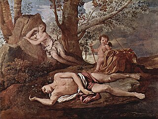 <i>Echo and Narcissus</i> (Poussin) Painting by Nicolas Poussin