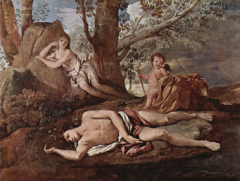 File:Nicolas Poussin, Eco e Narciso (ca. 1629-1630), Museo del Louvre, Parigi..jpg