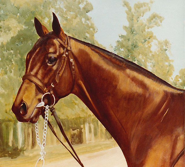 1950's 3 Original George R.King Watercolor Paintings of Horses -Set of 3