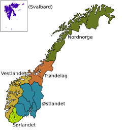 kart over landsdeler i norge Landsdel Wikipedia kart over landsdeler i norge