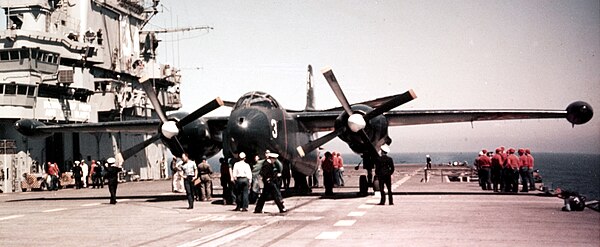 An AJ-1 aboard the modernized Essex-class carrier USS Oriskany on 29 August 1952