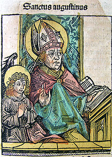Saint Augustine in the Nuremberg Chronicle Nuremberg chronicles - Augustine (CXXXVIr).jpg
