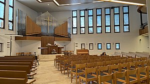 Organ Front New Apostolic Church Kirchheim Teck Germany.jpg