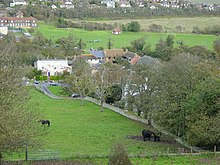 View of Ovingdean from Cattle Hill