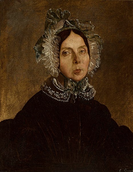 File:Pęczarski Portrait of a woman in a lace bonnet.jpg