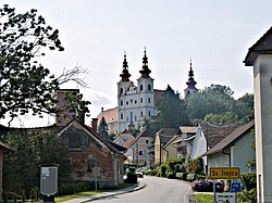 Skyline of Sveta Trojica v Slovenskih goricah Kong-siā