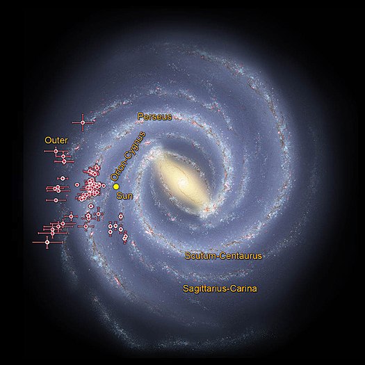 Milky Way Galaxy spiral arms - based on WISE data. PIA19341-MilkyWayGalaxy-SpiralArmsData-WISE-20150603.jpg