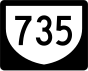 Puerto Rico Urban Primary Highway 735 Markierung