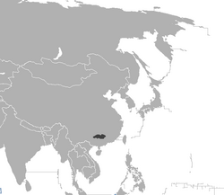 South China tiger range