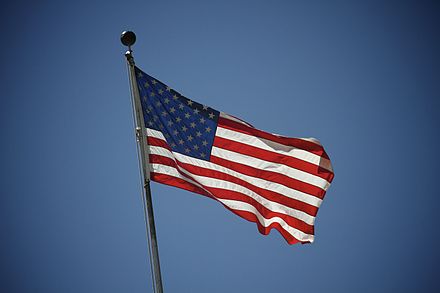 American flag as a national symbol.