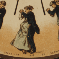 Simulation des Phenakistiskops; Walzer tanzendes Paar von 1893