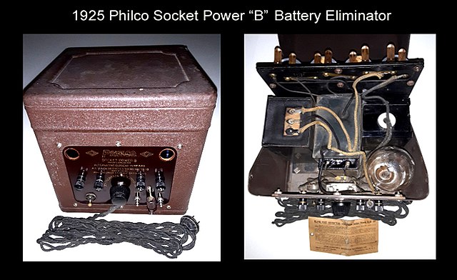 Philco Model B-60 "B" Socket Power Battery Eliminator - August 1925