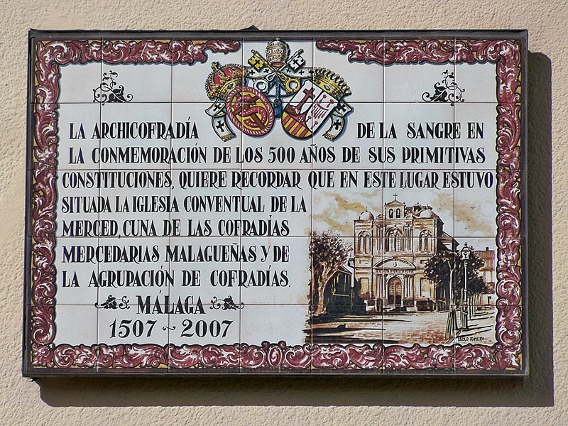 File:Plaque to the Old Convent Church of La Merced 01.jpg