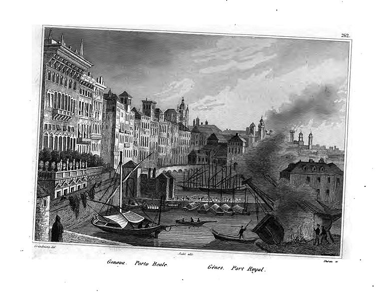 File:Port of Genoa Illustrations for La Italia pintoresca, Vol 1, 1841 (1).jpg