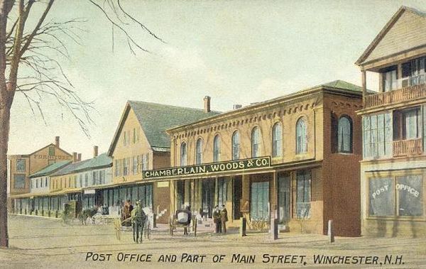 Postcard of town, 1909