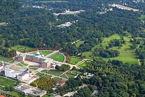 Potsdam Luftbild Park Sanssoucis Neues Palais Orangerie Schloss Sanssouci Foto Wolfgang Pehlemann Wiesbaden DSCN0804.jpg