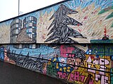 Praha - Krč, Vídeňská, mural (Michal Škapa + Ondřej Klíma: Města Kraj, 2022)