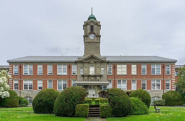 The Young building at Camosun College housed Victoria College, and its successor institution, the University of Victoria, from 1946 to 1967