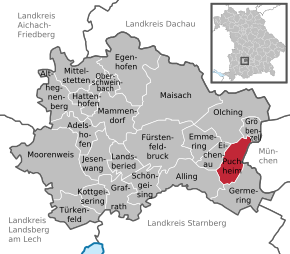 Poziția localității Puchheim