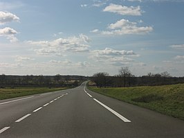 De N79 tussen Moulins en Dompierre-sur-Besbre