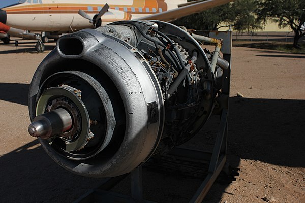 Rolls Royce Dart Engine on Display at the Pima Air and Space Museum in Tucson, Arizona