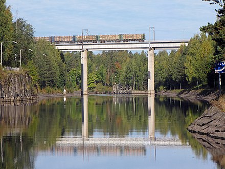 Saimaa Canal and Lauritsala railway bridge