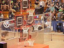 Basketball hoops at one end of the field Rebound Rumble hoops.jpg