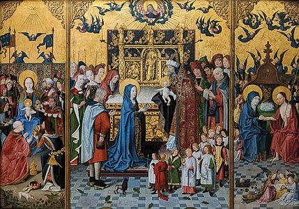 Maître de la Sainte Parenté le Jeune, Retable des Sept Joies de la Vierge, vers 1480, Paris, Musée du Louvre.